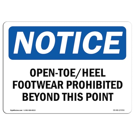 OSHA Notice Sign, OSHA-PPE-Foot-Sign-, 24in X 18in Decal